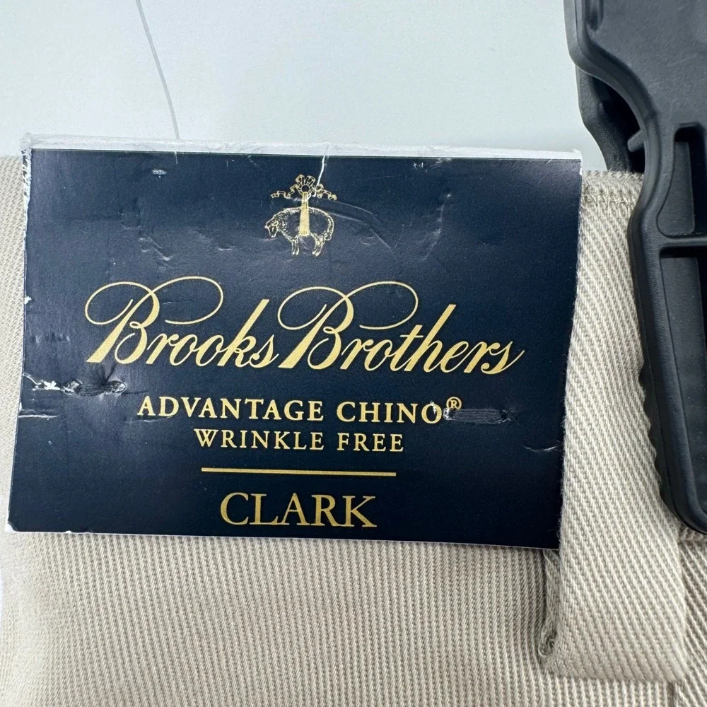 Brooks Brothers Mens Clark Advantage Chino‎ Khaki Tan Pants 34x30 100104084